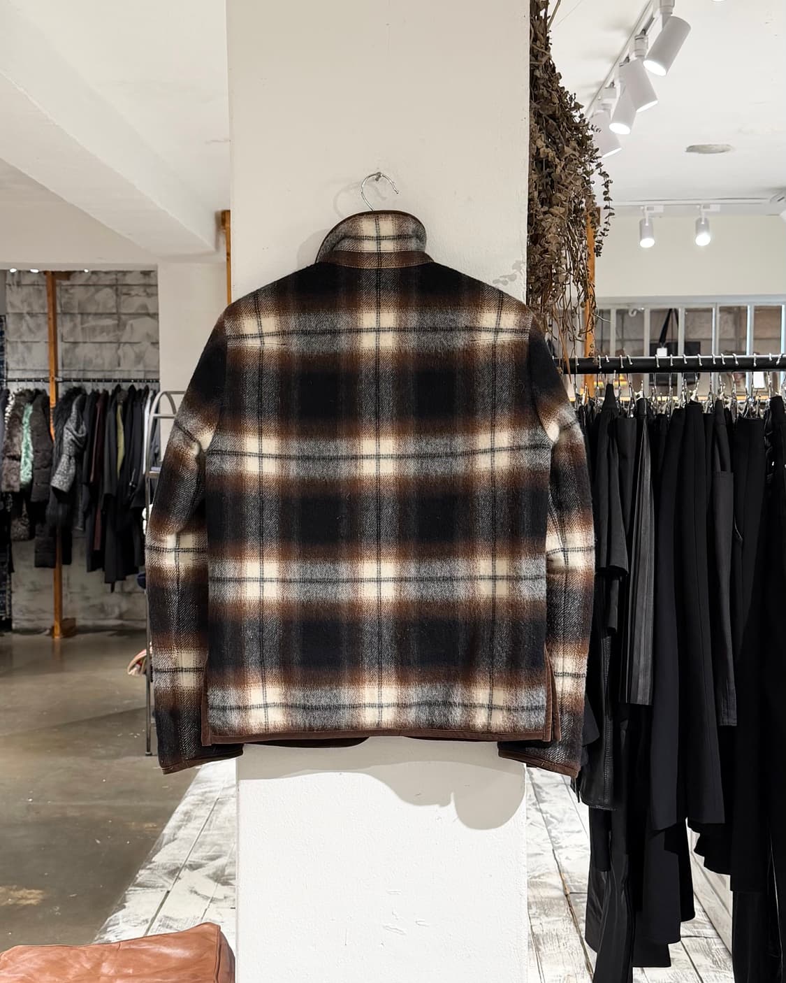 넘버나인 브라운 체크 리버서블 자켓 상품이미지8