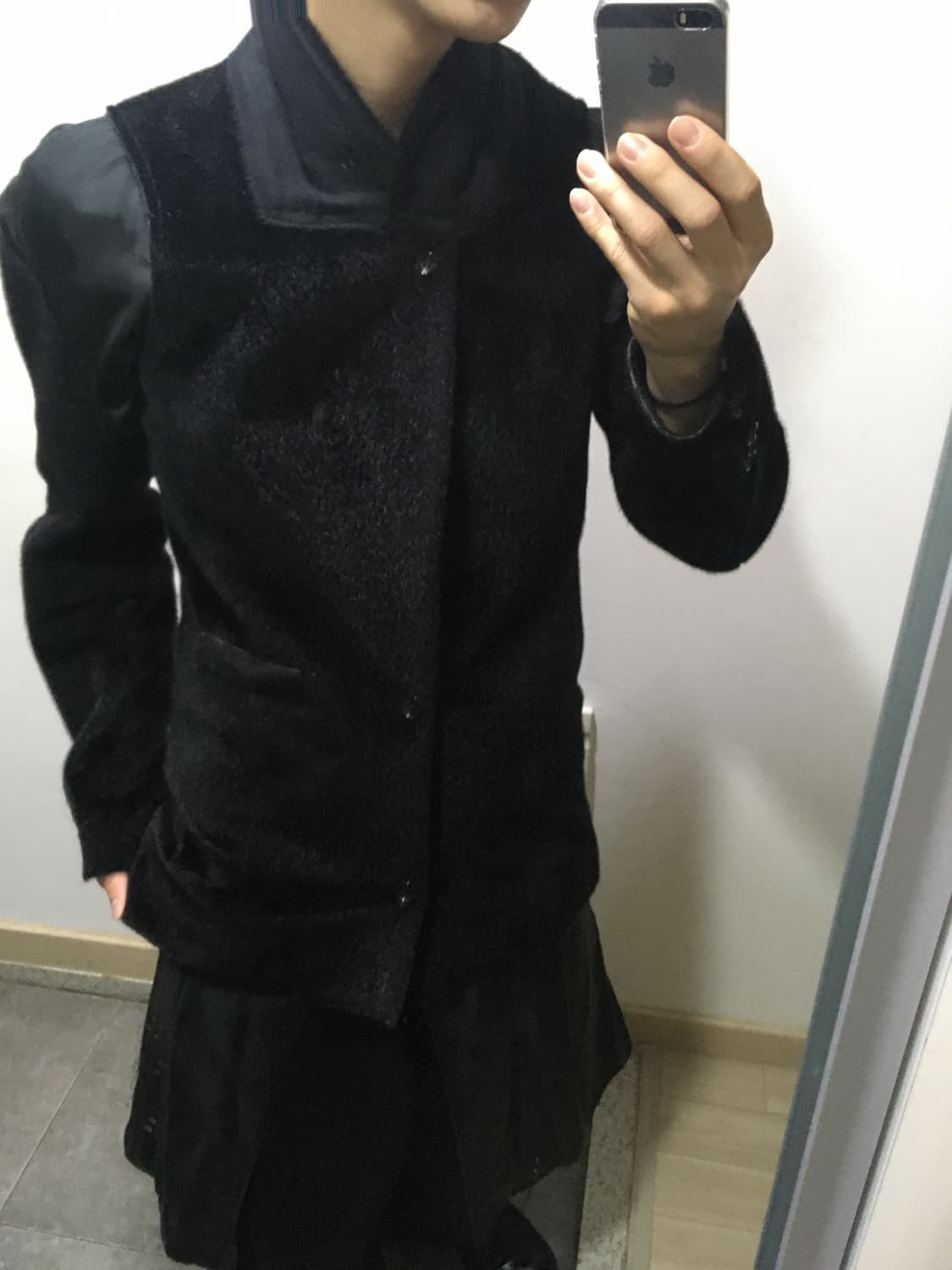 꼼데가르송 옴므 플러스 19FW 퍼 베스트 레이어드 코트 상품이미지1