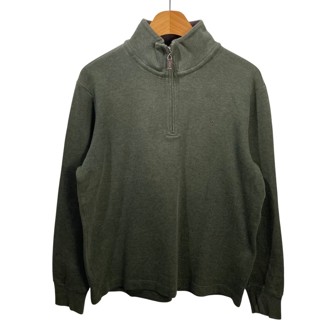 헤지스 그린 반집업 니트 상품이미지2