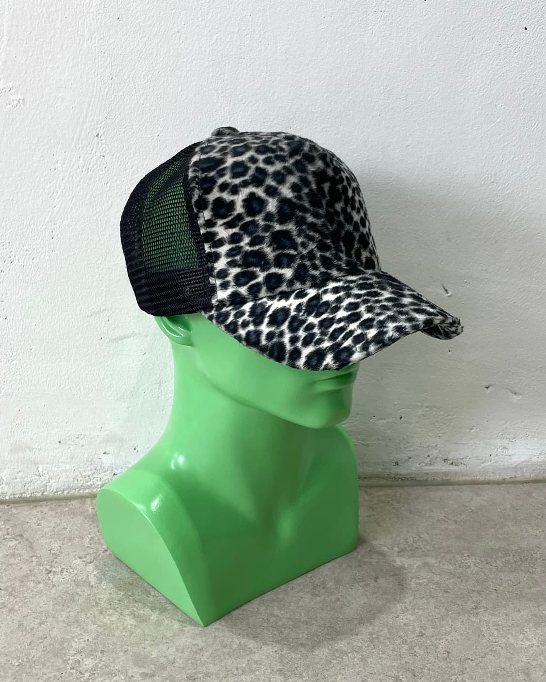Leopard Fur Navy Cap Hat  상품이미지1