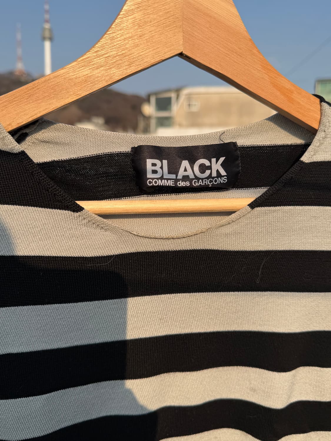 꼼데가르송 블랙 스트라이프 니트 상품이미지3