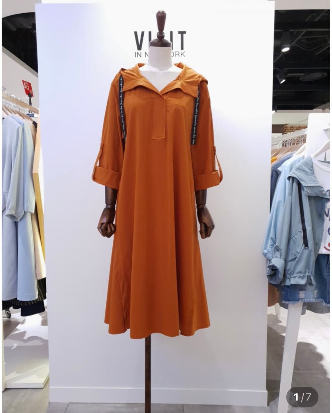 VISIT 비지트인뉴욕 후드롱원피스 상품이미지1