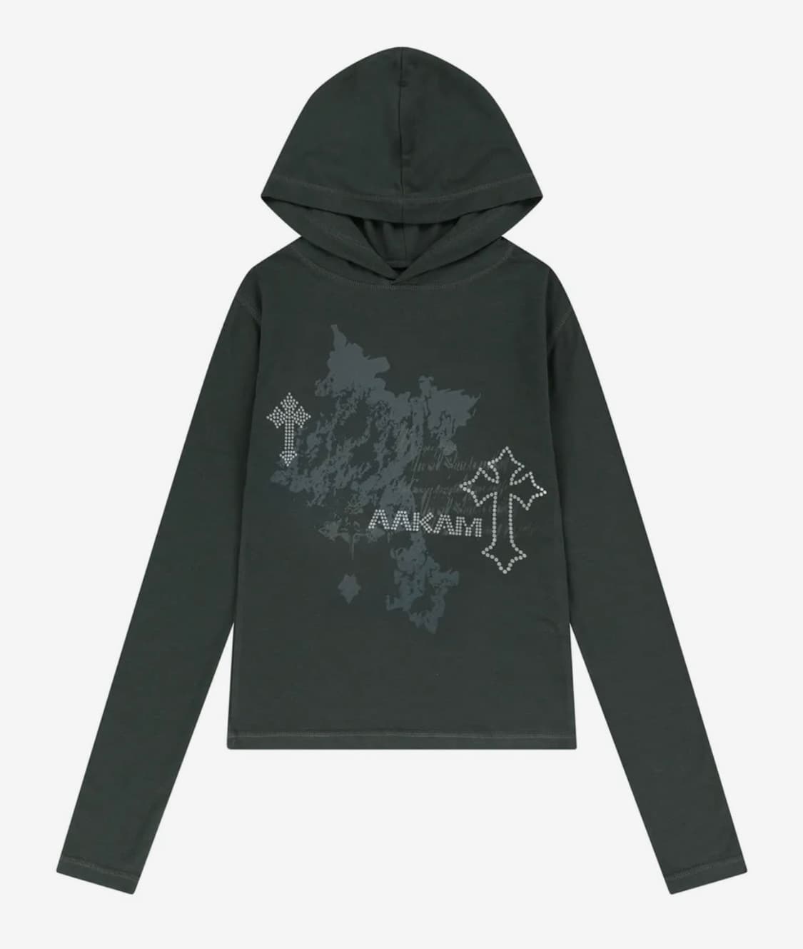 아캄 aakam 스터디드 크로스 롱슬리브 Dark Gray 2 상품이미지3