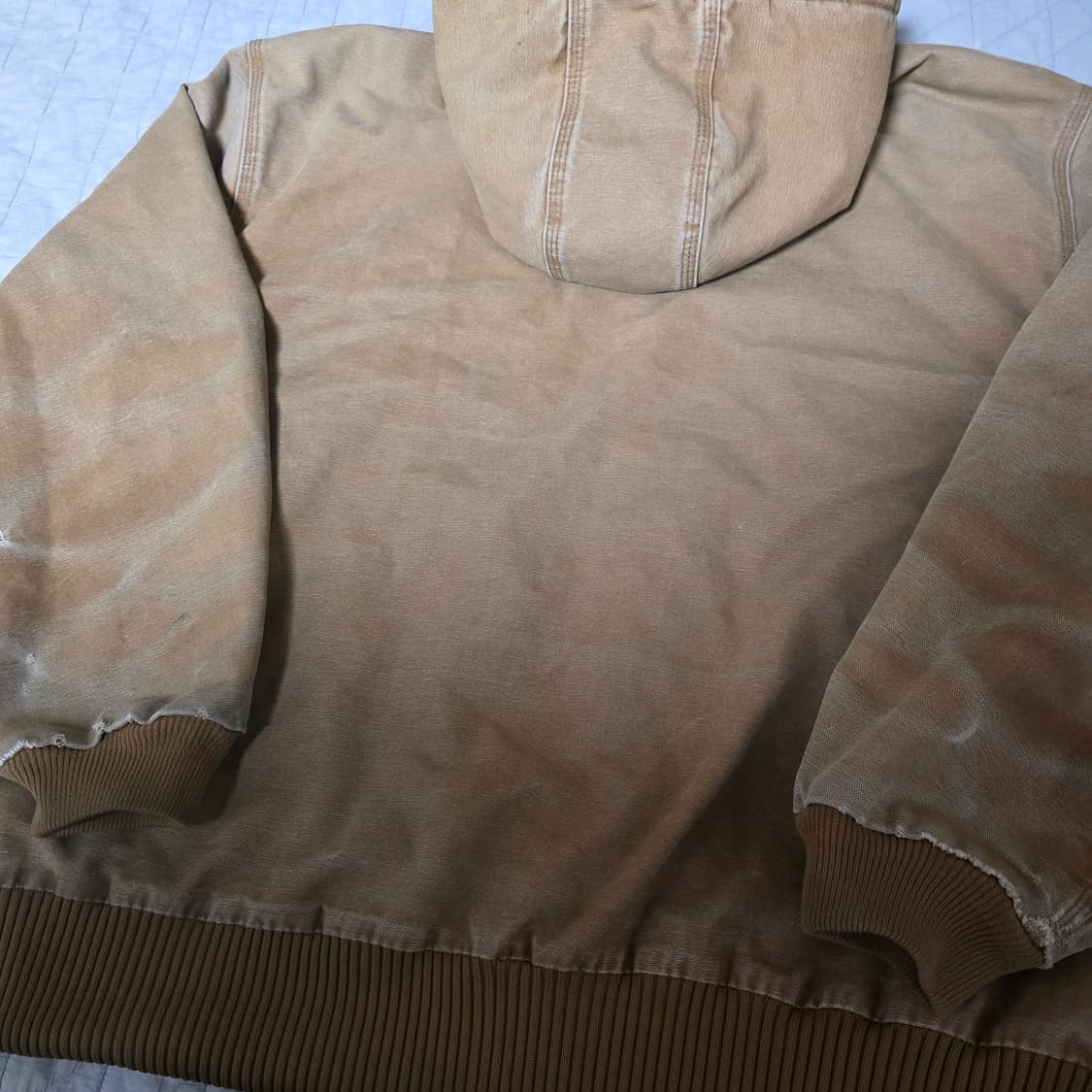 [2XL] 00s 빈티지 칼하트 j130 트래쉬드 페이드 워크자켓 상품이미지5