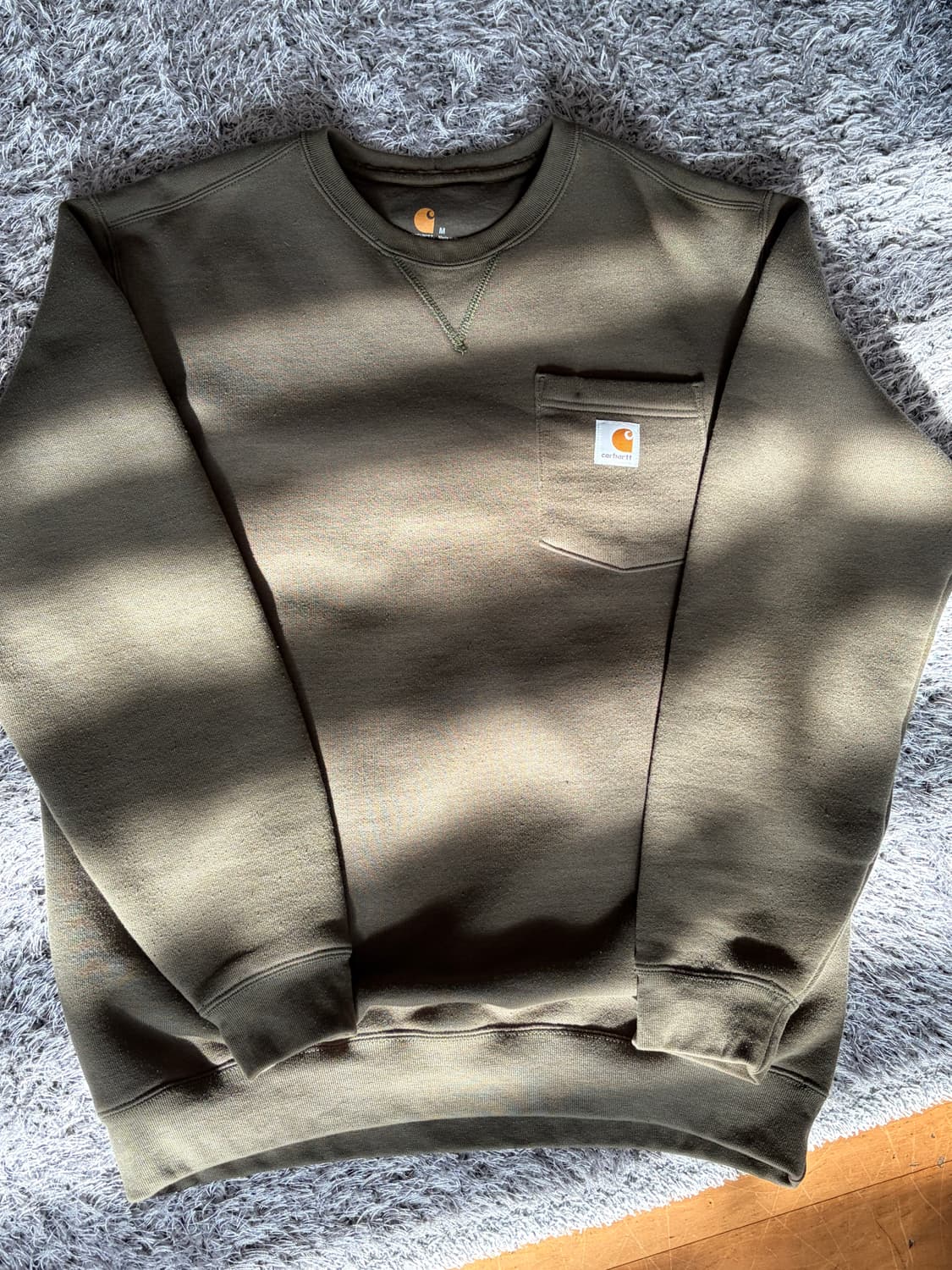 칼하트 카키 맨투맨(M) 상품이미지5