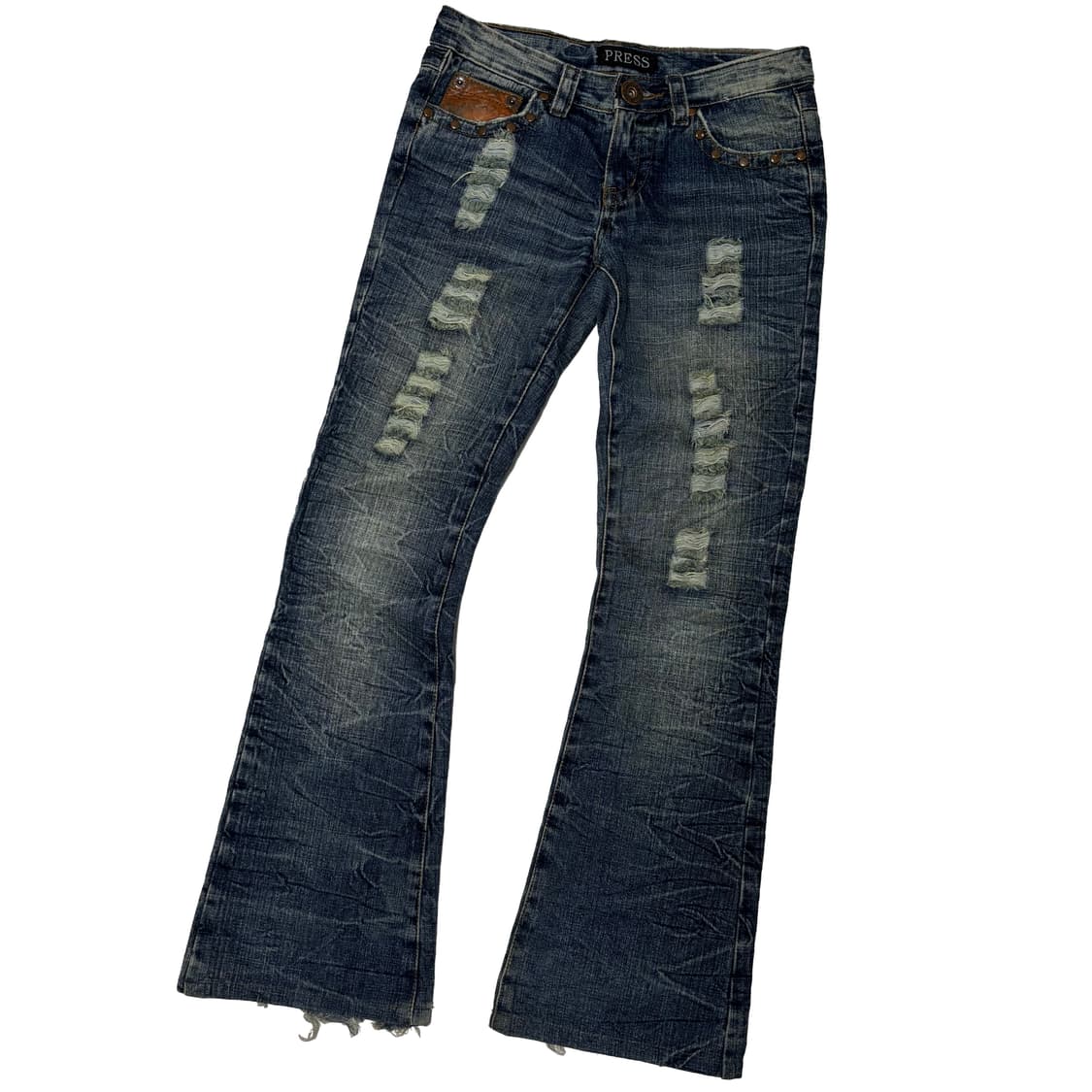 프레스(PRESS) 락시크 그런지 로우라이즈 부츠컷 데님 상품이미지4