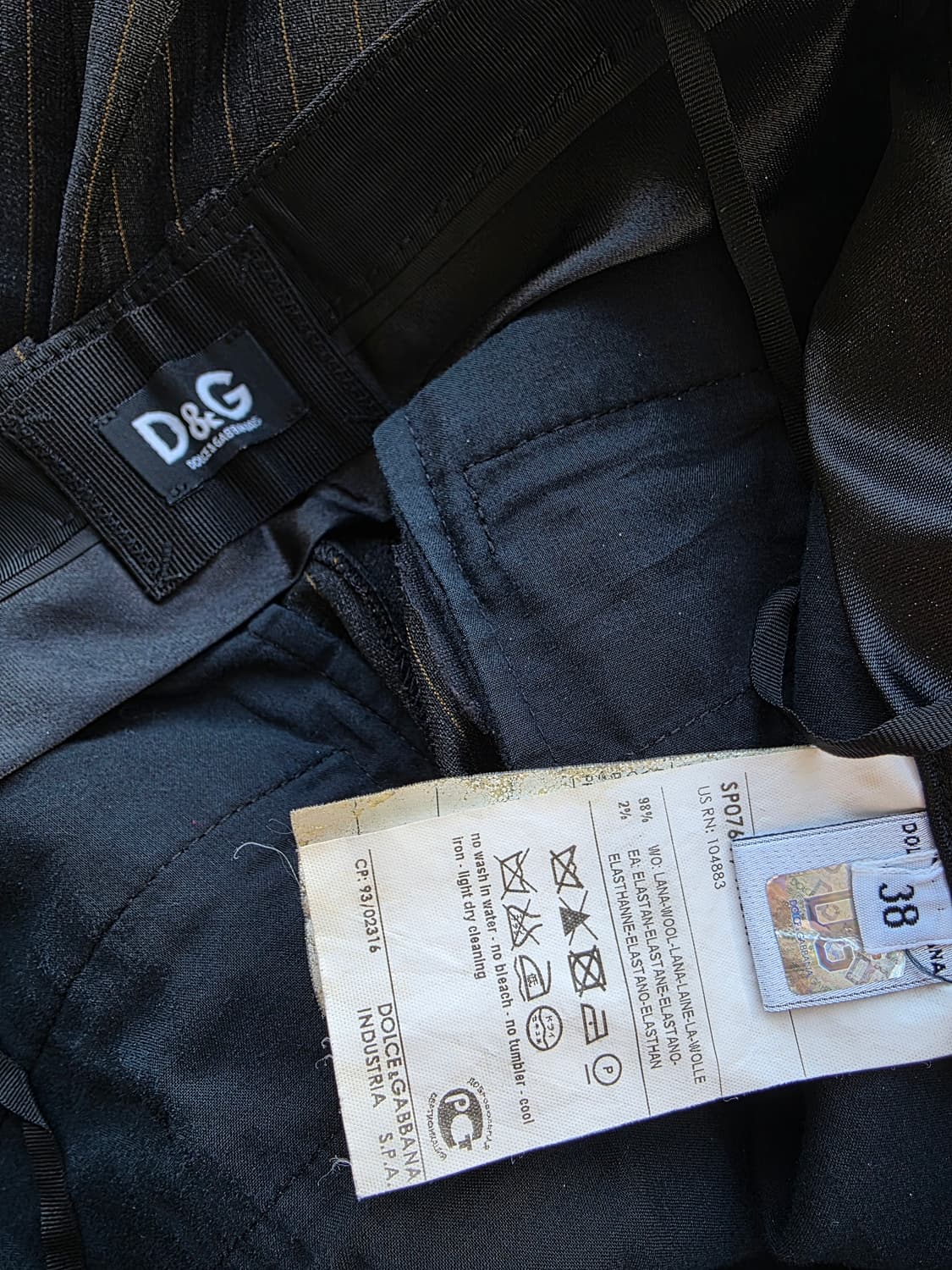 D&G(돌체앤가바나) 핀스트라이프 울 슬랙스 상품이미지5