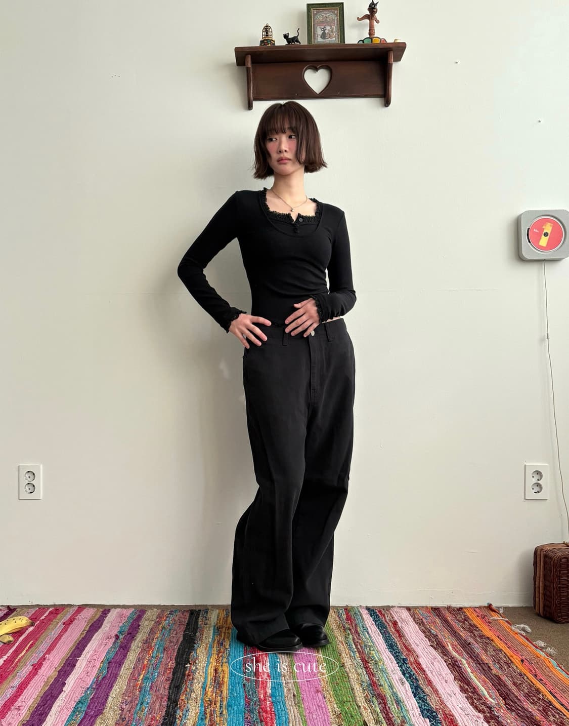 쉬이즈큐트 안젤라티 블랙 상품이미지5