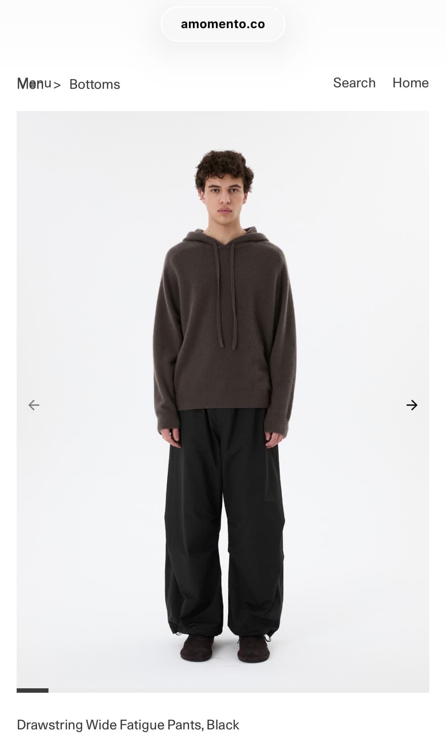 아모멘토 drawstring wide fatigue 퍼티그 팬츠 구합니다 상품이미지1