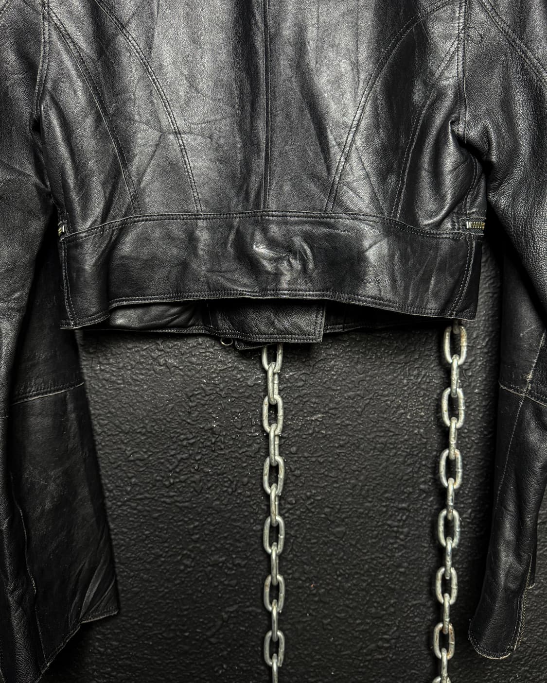Crop Leather Rider Jacket 상품이미지10