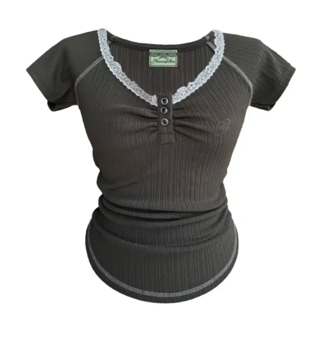 플리즈노팔로우 다나탑 카키 상품이미지1