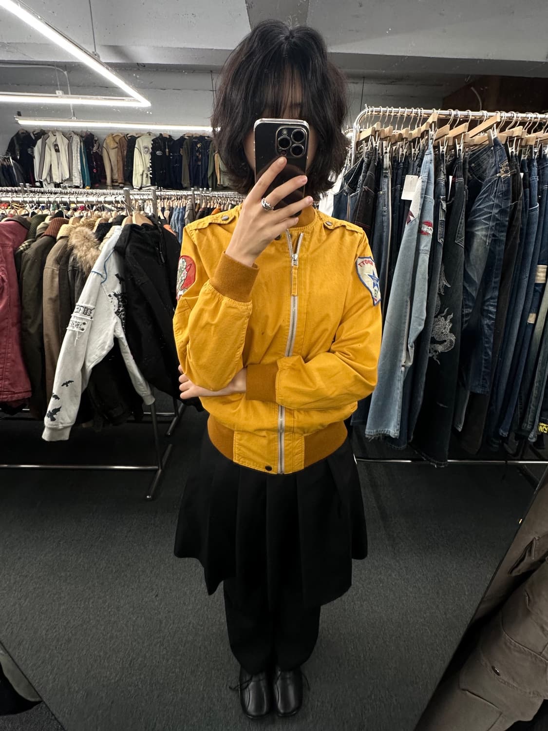 XS) 쇼트 패치 항공 자켓 블루종 자켓 상품이미지2