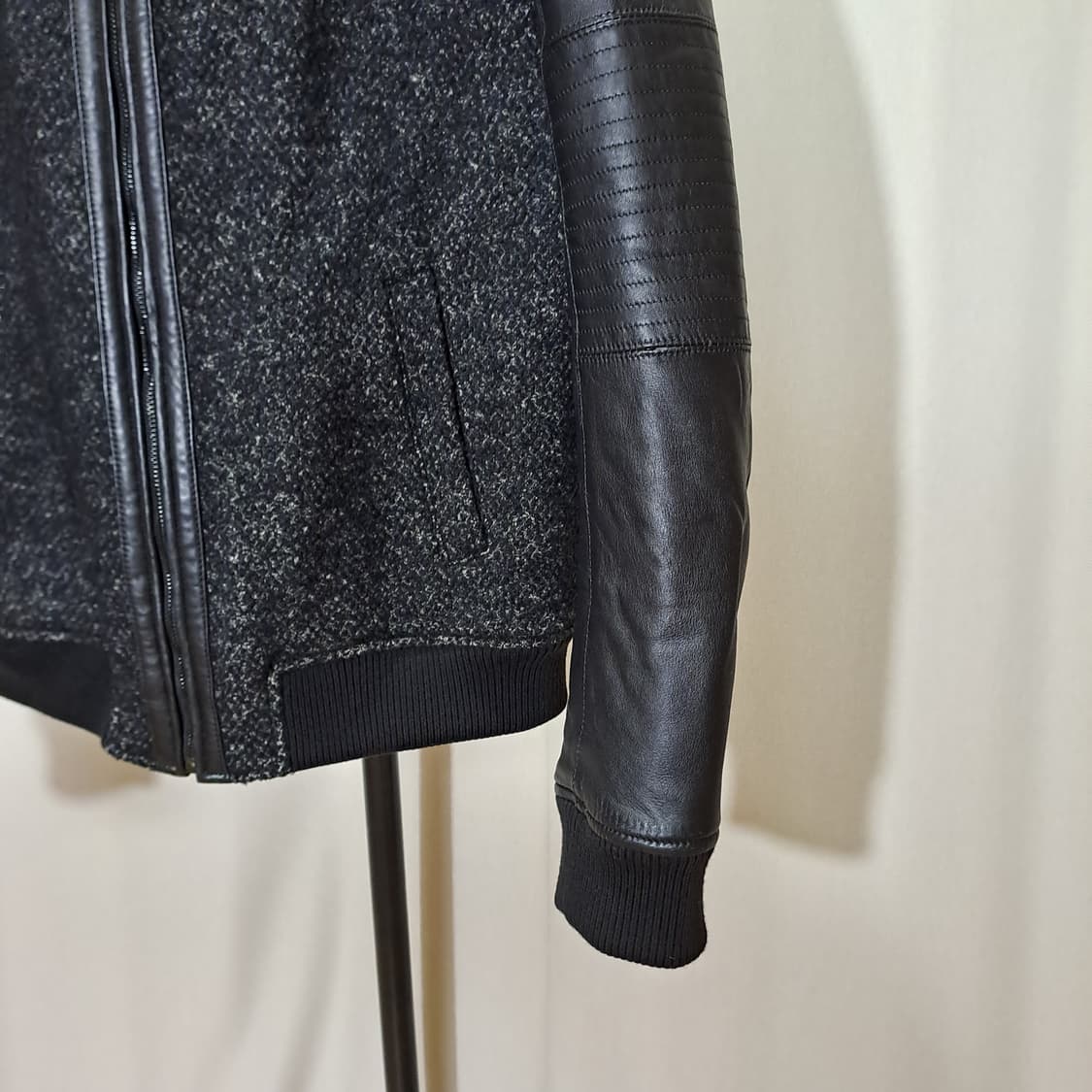 (택포) 바쏘 울 양가죽 바시티 블루종 110 B441 상품이미지4