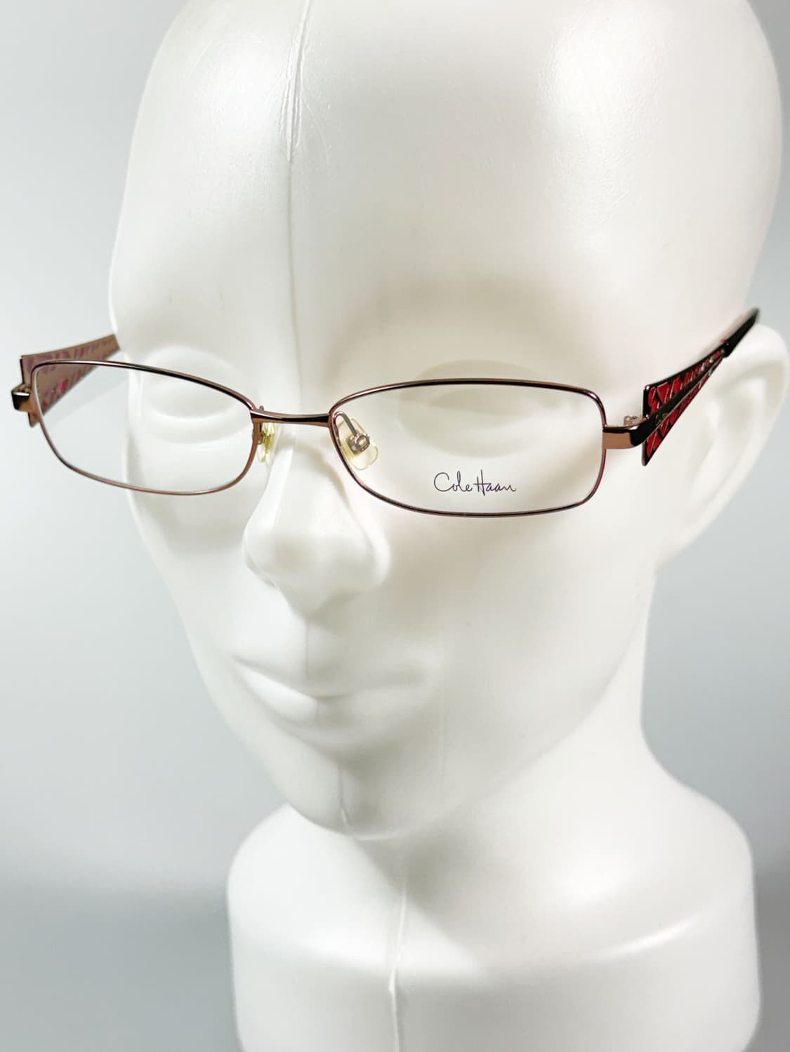 Cole Haan 슬림 스퀘어 브론즈 메탈 프레임 빈티지 안경 상품이미지8