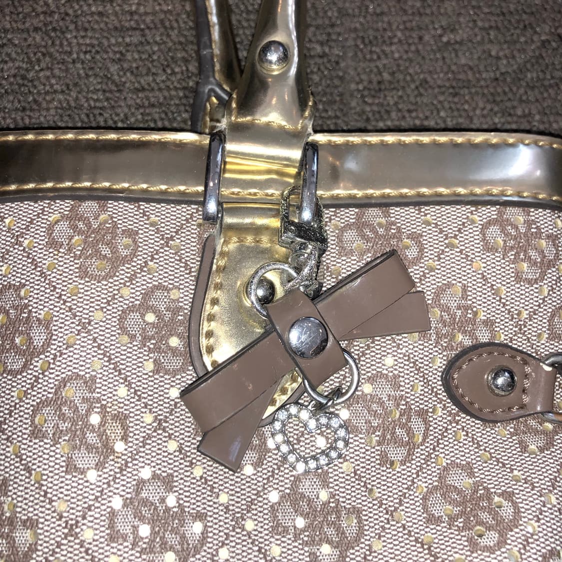 Vintage 💿 GUESS gold heart ri 상품이미지3