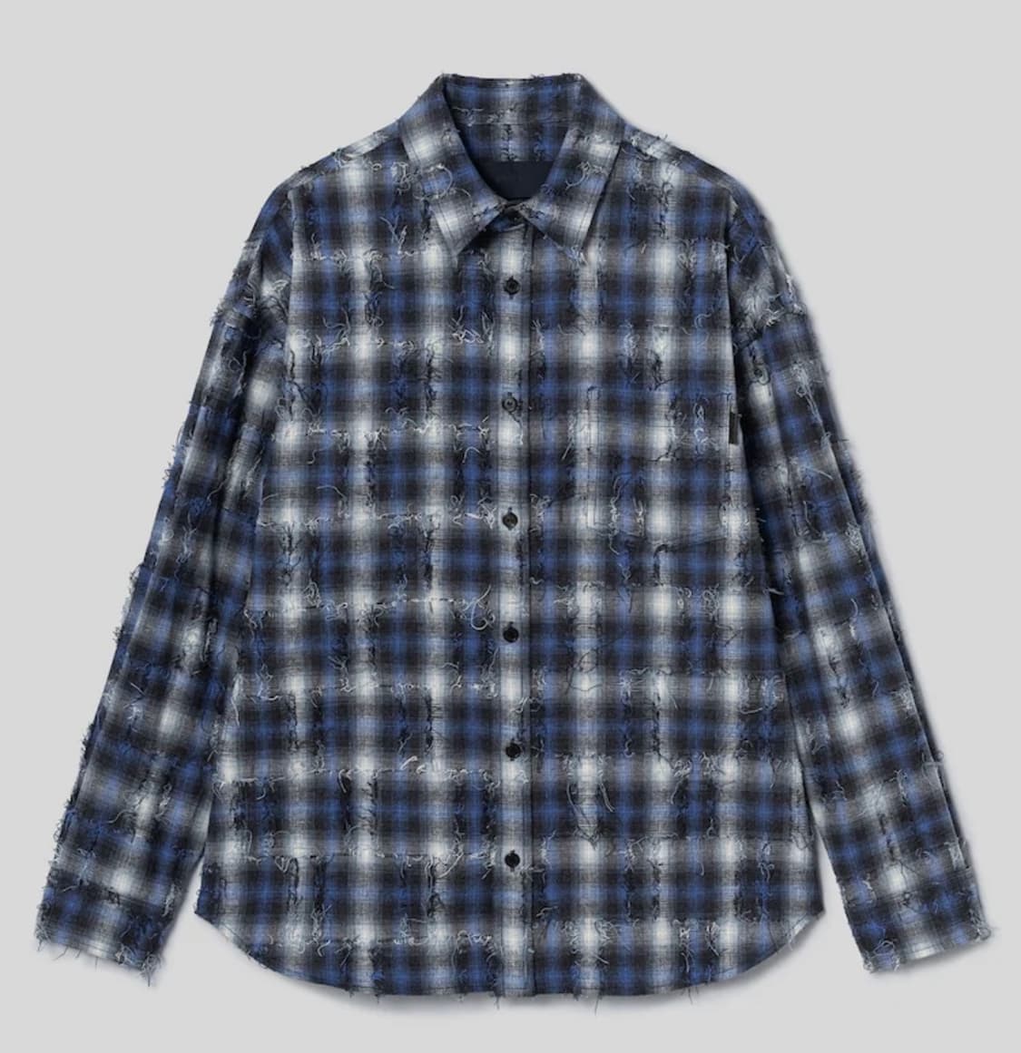 준지 26SS 그리드 셔츠 블루 48 새상품 상품이미지1