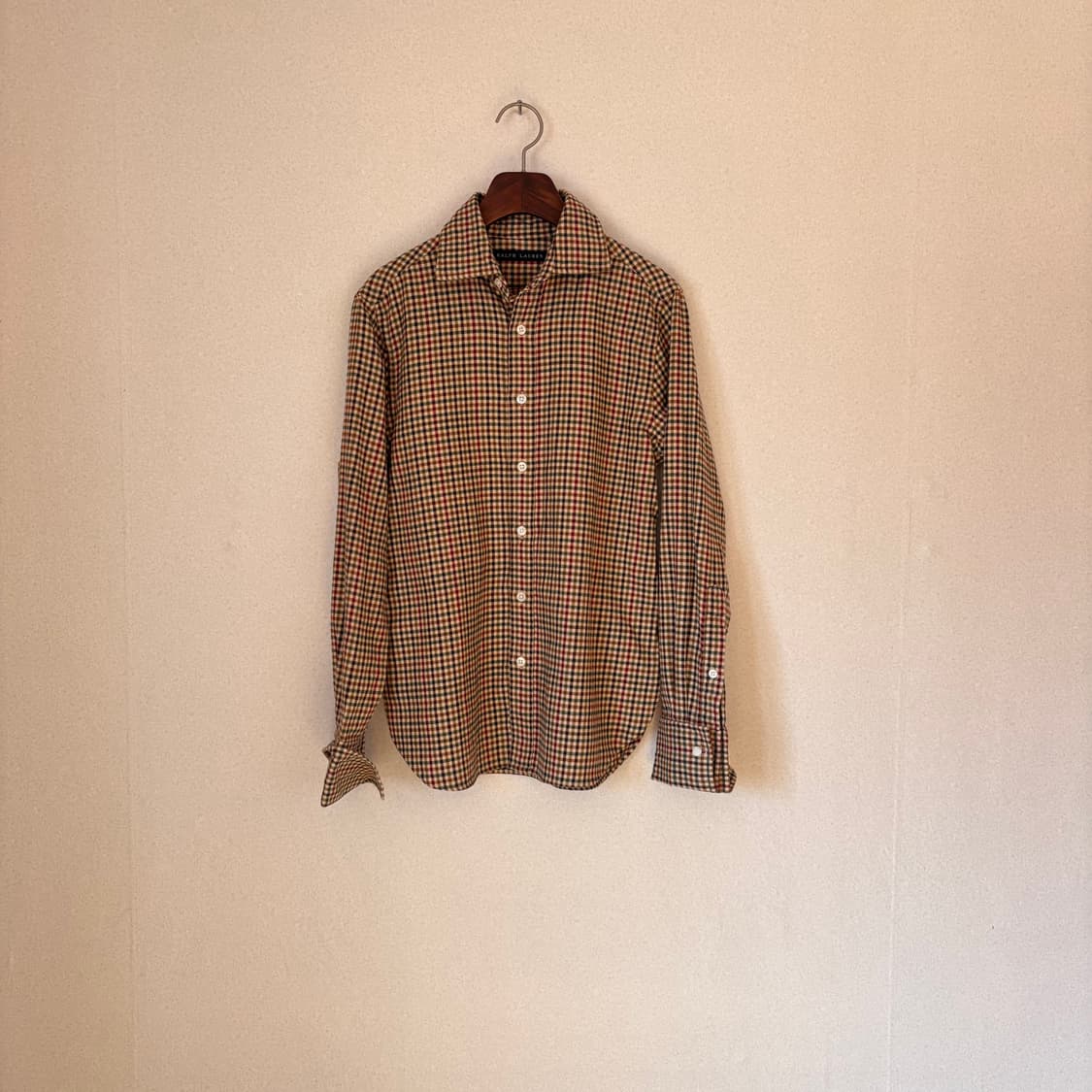 랄프로렌 정품 체크 셔츠 슬림핏 55 커프스 버튼 일본 폴로 수입  상품이미지1