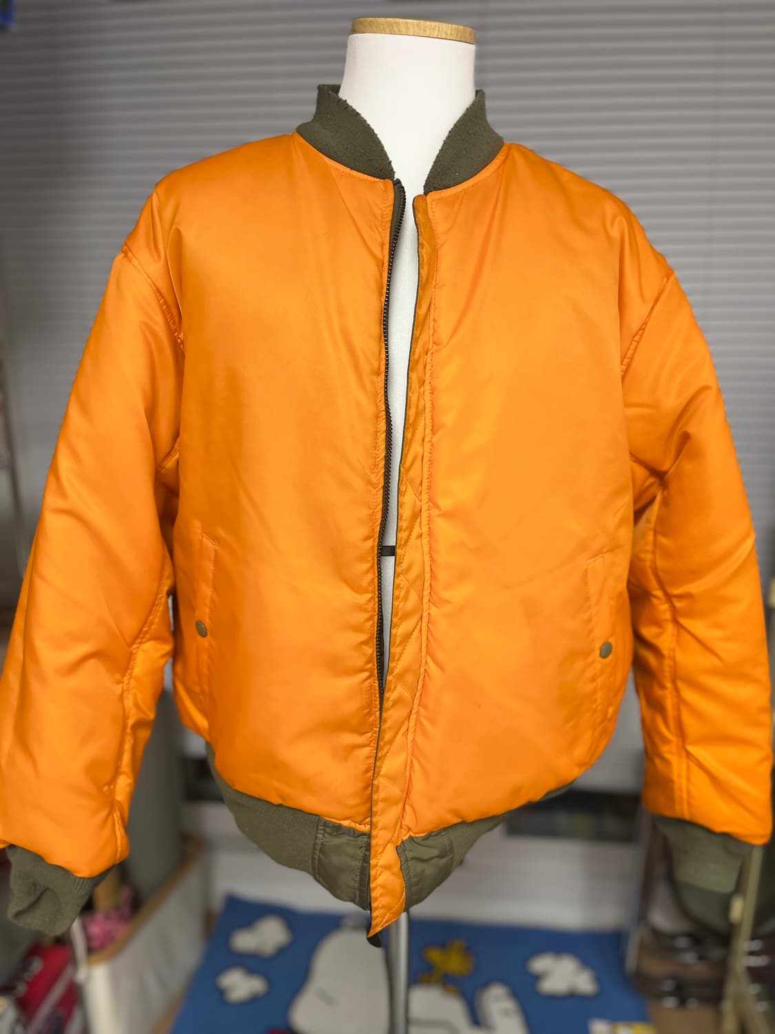 엑스라지 X 에드하디 양면 자수 MA-1 올리브자켓 L 상품이미지8