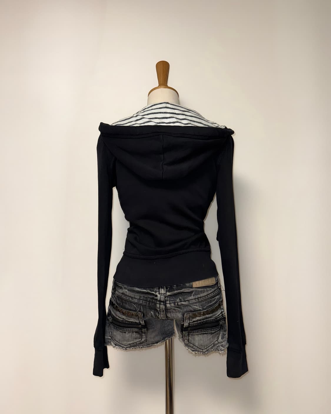 에어로포스테일 블랙 후드집업 상품이미지6