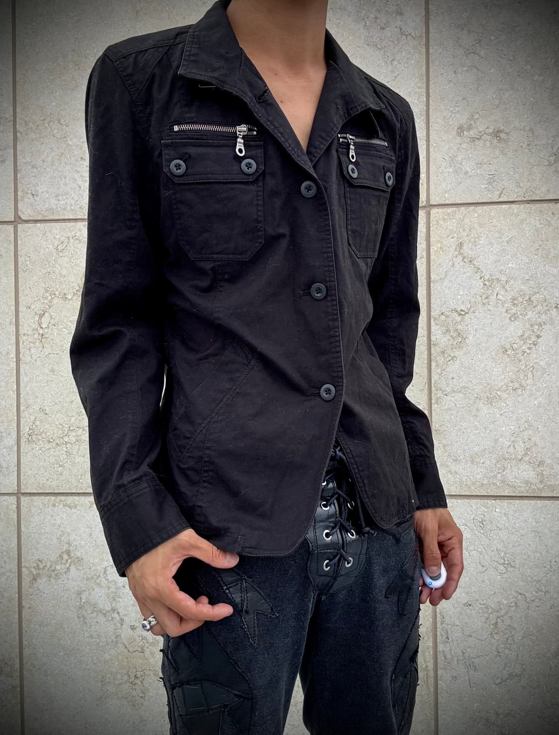 “Rattletrap”Chic Mood Black Neck buckle& 상품이미지2