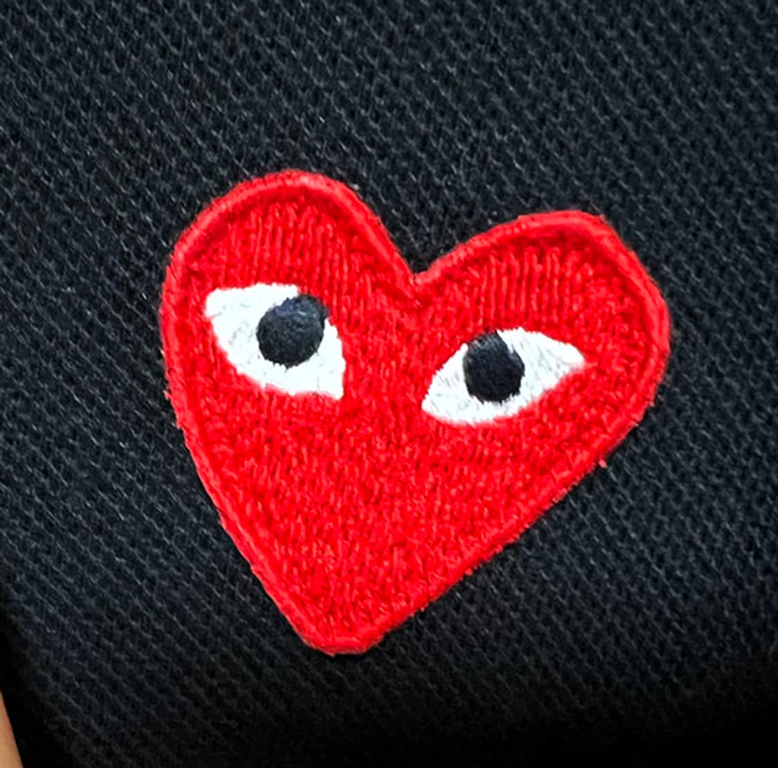 꼼데가르송 하트 와펜 AZ T006 남자 반팔 카라티셔츠 블랙 L 100 상품이미지4