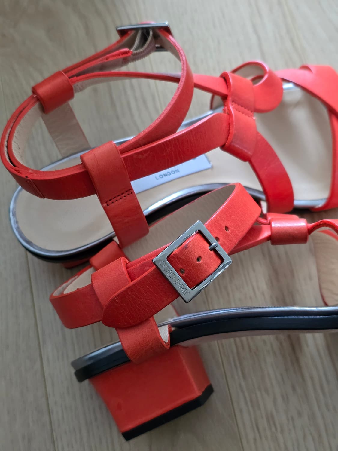 Jimmy choo 지미추 레더 스트랩 샌들 35.5 상품이미지4