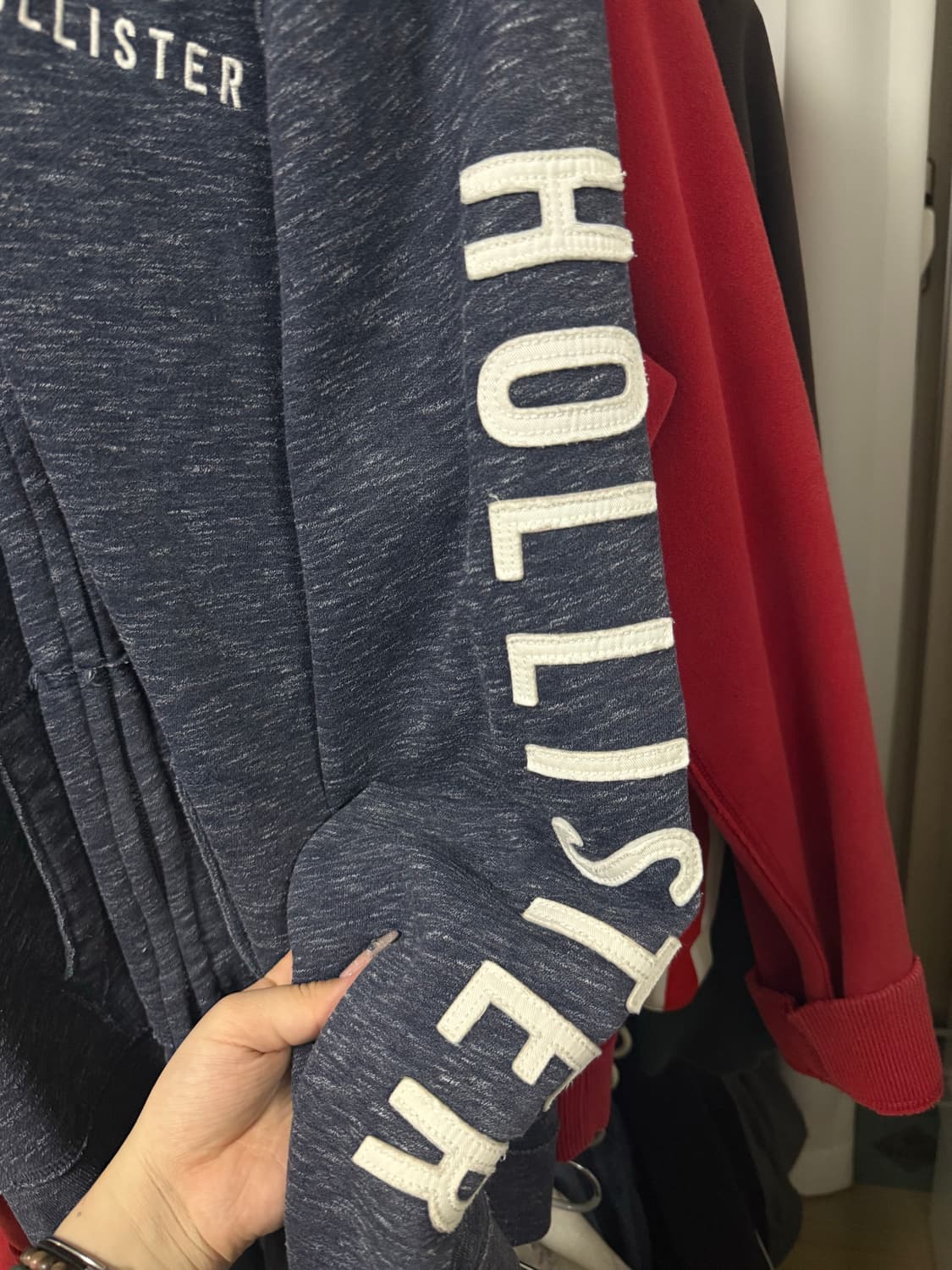 홀리스터 네이비 사이드라인 후드집업 상품이미지3