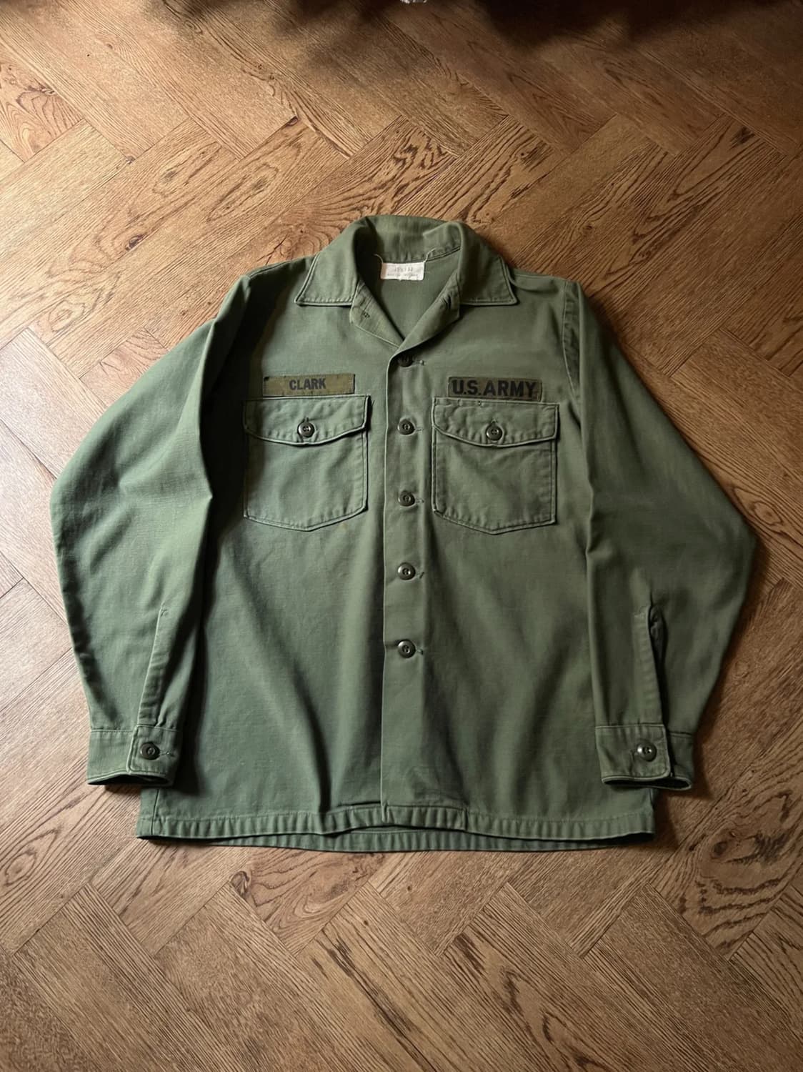 [L]60s 오리지널 U.S ARMY 미 육군 OG-107 밀리터리 셔츠 상품이미지1