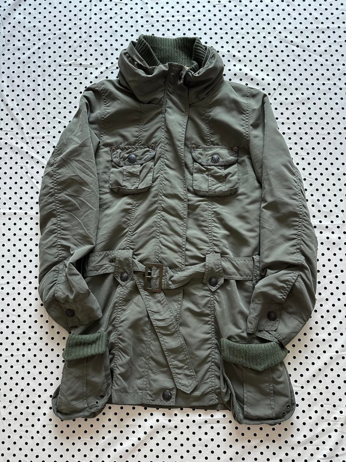 jpn 카키 니트디테일 포켓 야상자켓  상품이미지2