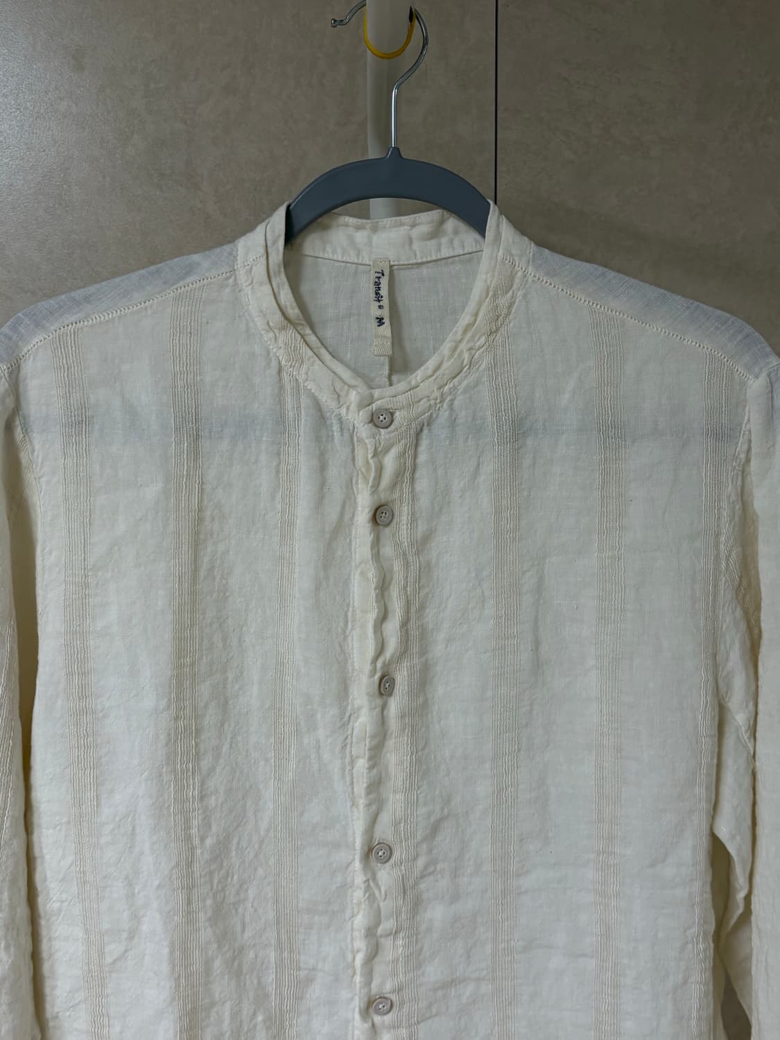 트랜짓 자카드 화이트 셔츠 상품이미지2