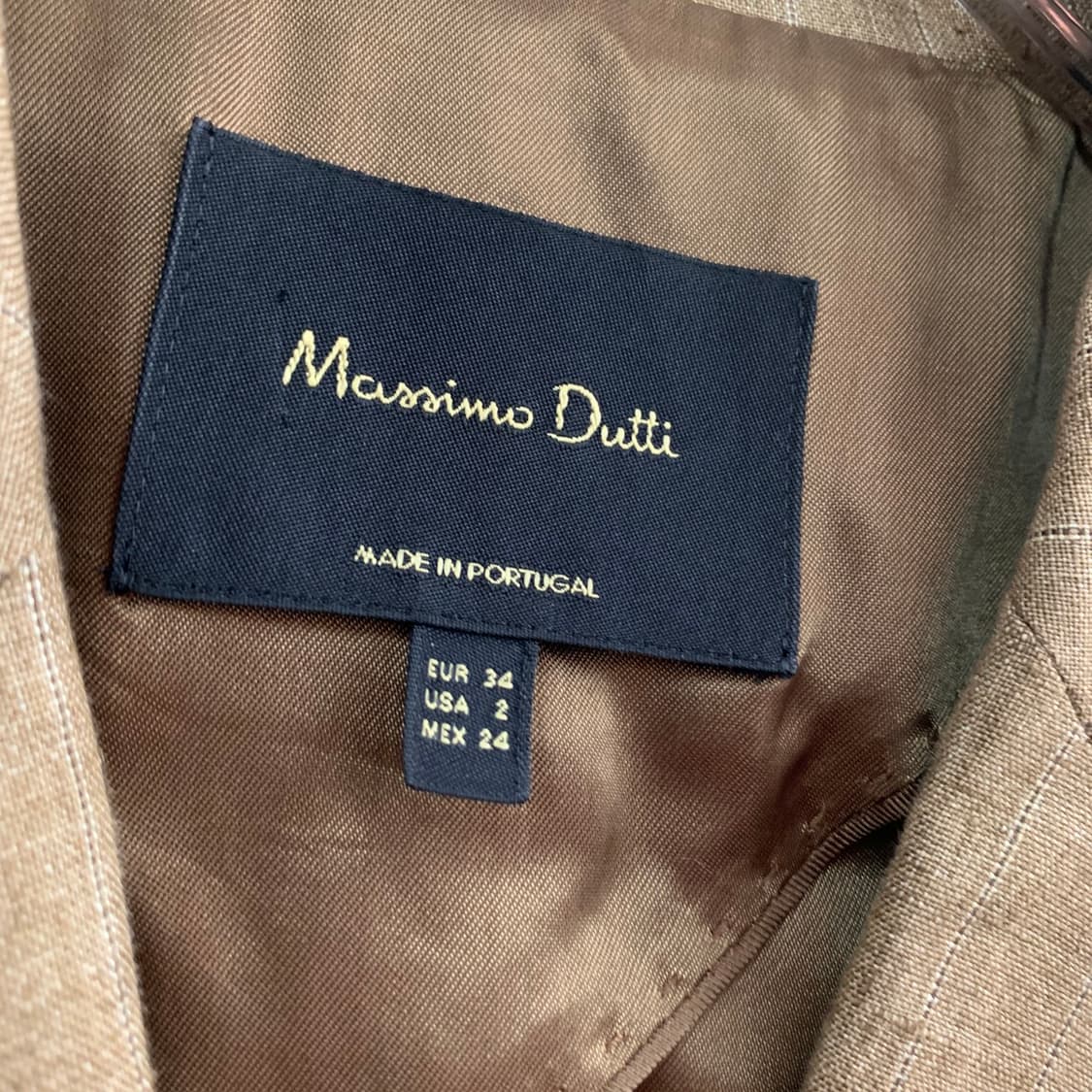 34 마시모두띠 더블 버튼 린넨 스트라이프 블레이저 자켓 상품이미지4