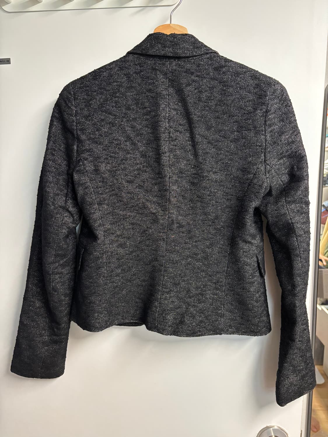 [2] 띠어리 텍스쳐 트위드 울 블렌드 자켓 블랙 상품이미지2