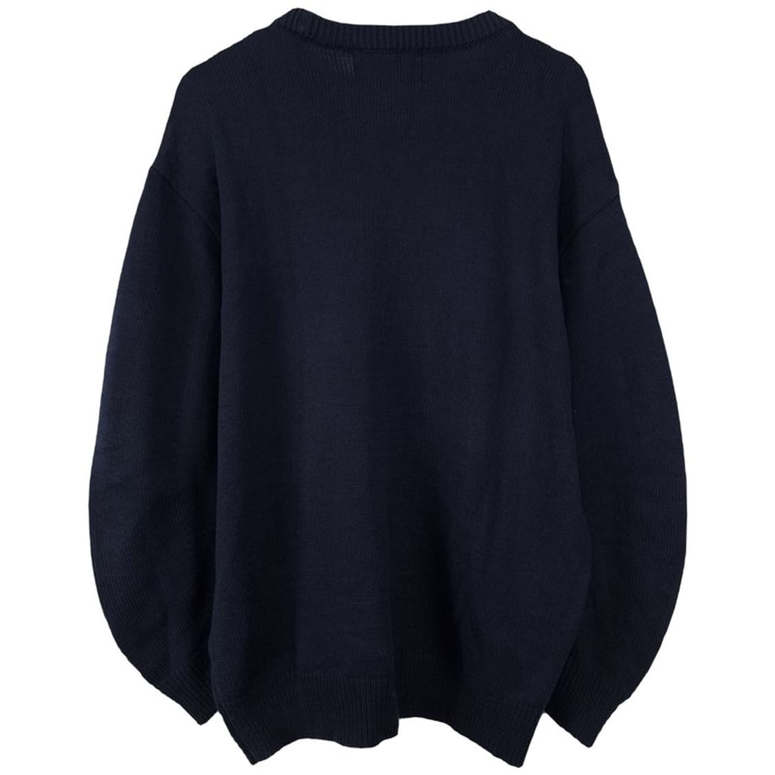 [보이런던](새상품)빅로고 쟈카드 오버사이즈 니트 블랙 M19537 상품이미지3