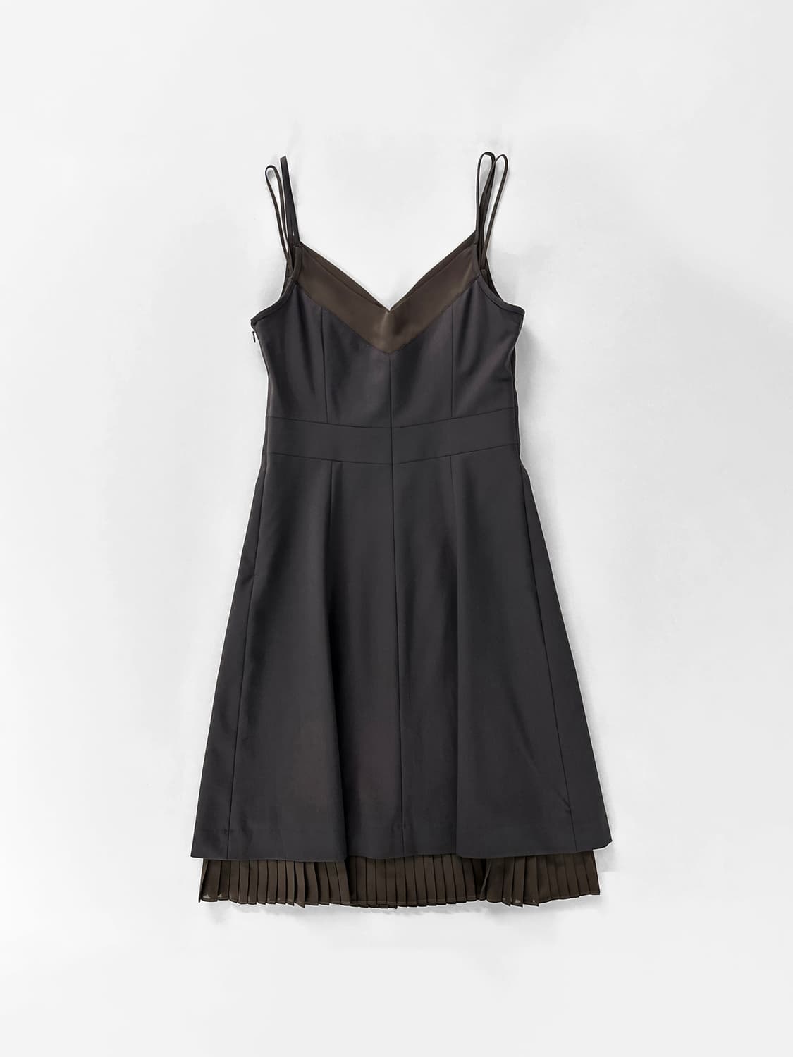 띠어리 울 블랜드 플리츠 헴 슬립 드레스 상품이미지5