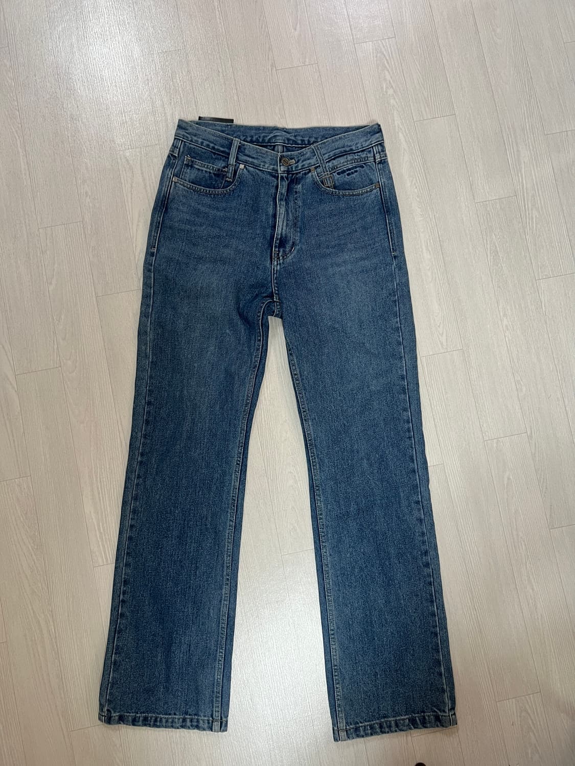 우영미 롱 스트레이트 데님 블루 46사이즈  상품이미지1