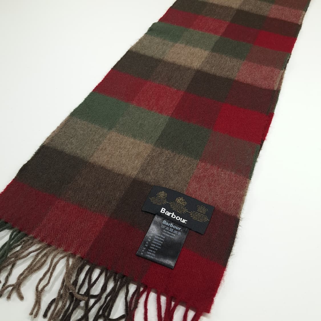 MX311 바버 멀티컬러 블록체크 울 목도리 머플러 상품이미지2