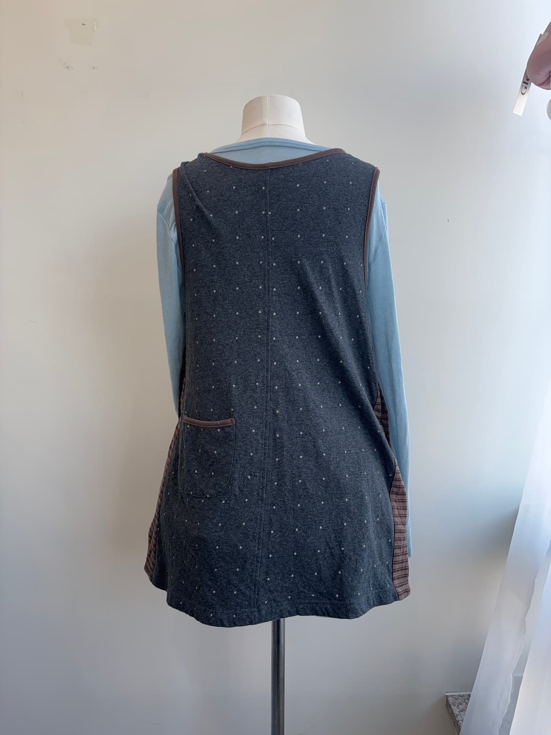 재팬 빈티지 땡땡이 유니크 레이어드 에이프런 상품이미지10