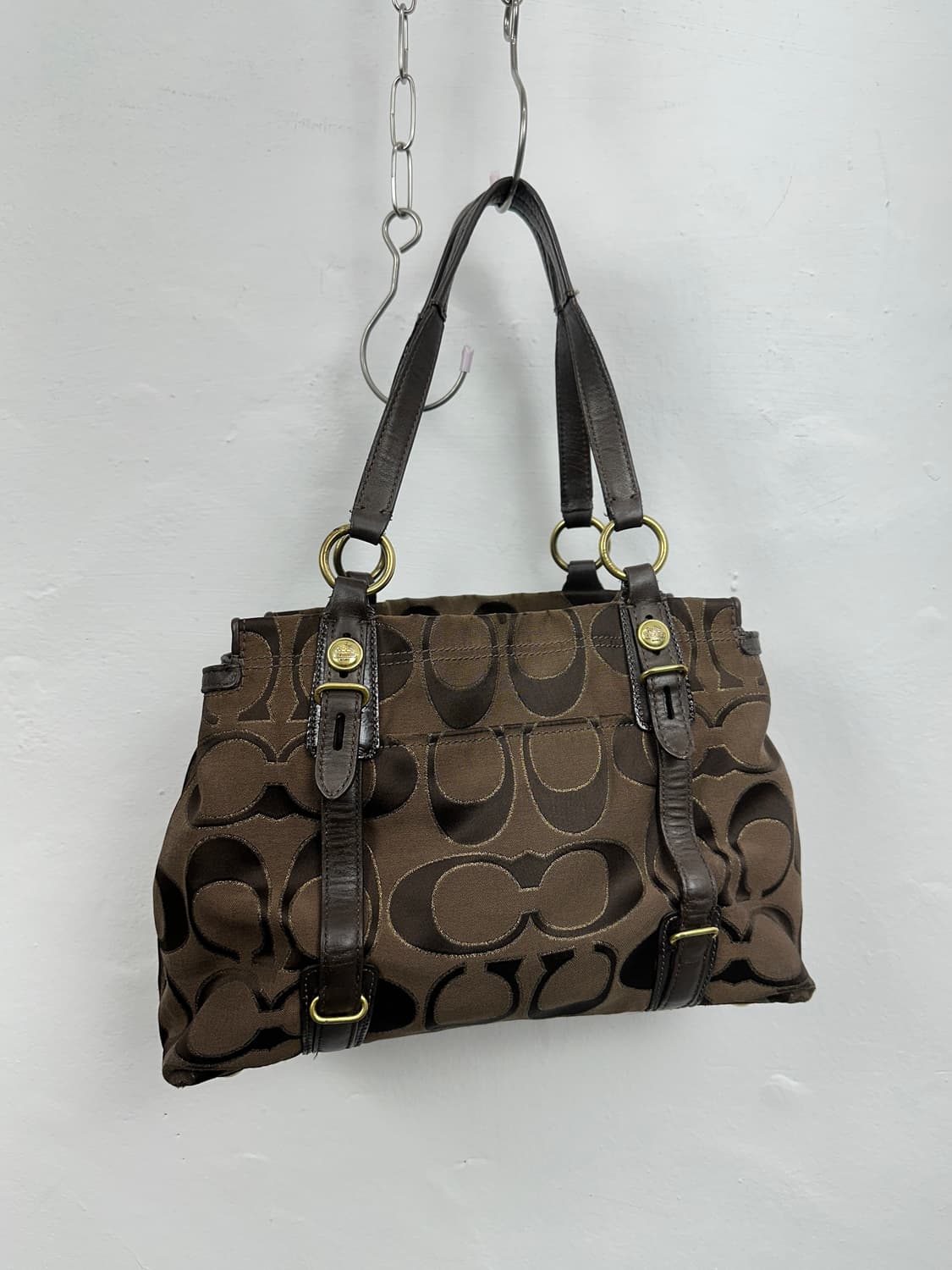 Coach dark brown stud bag 상품이미지6