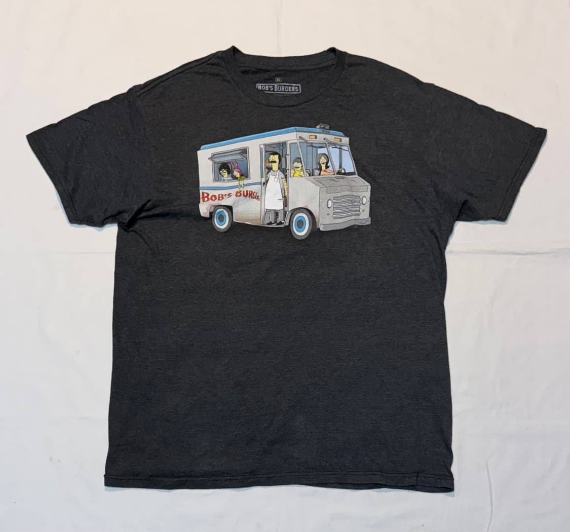 밥스 버거스 빈티지 애니메이션 티셔츠 그레이 상품이미지1