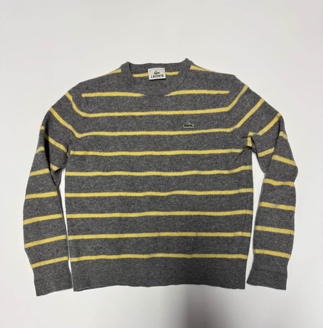 여성 라코스테 스트라이프 부클 크롭 니트 S 상품이미지1