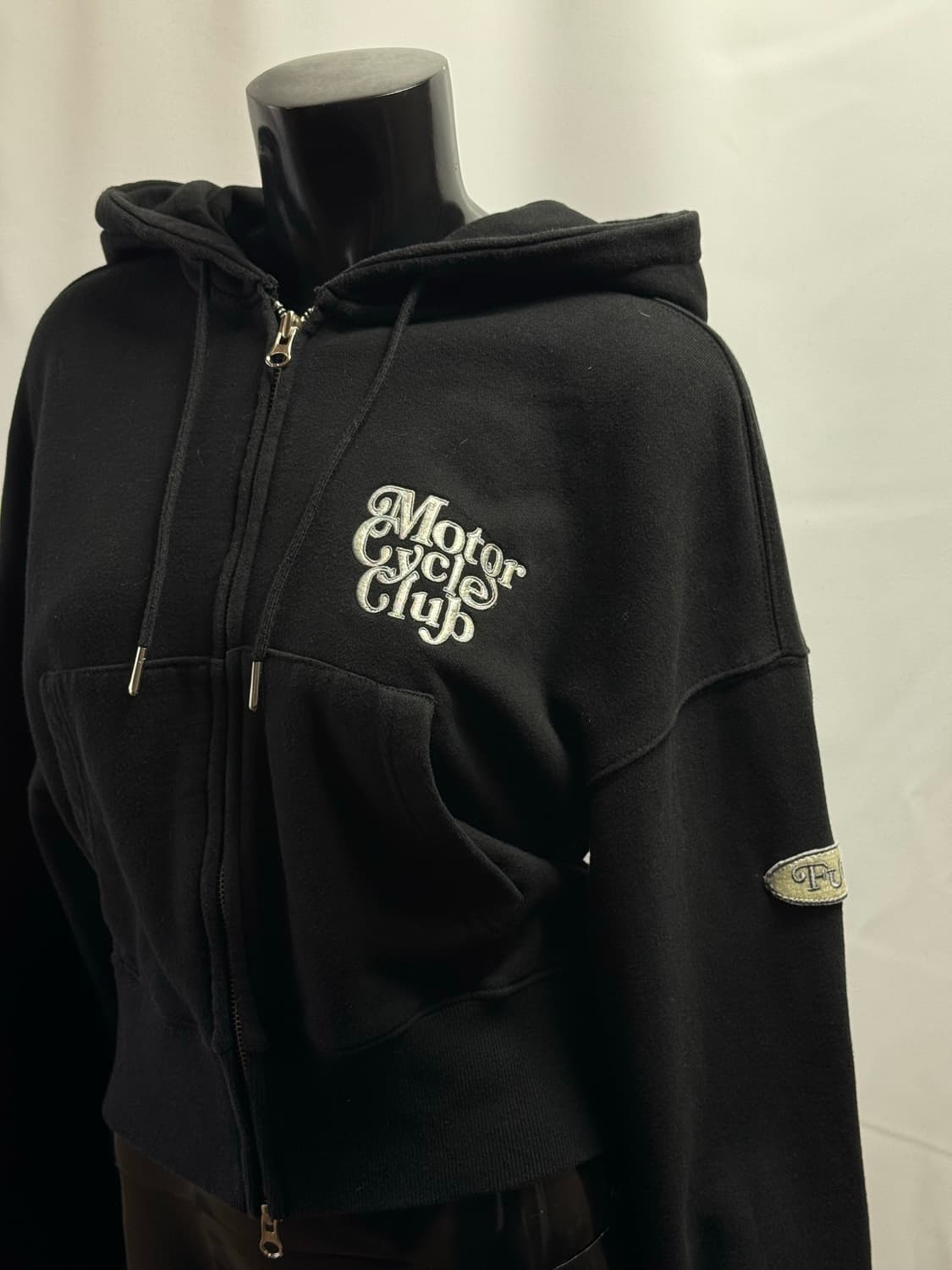 le2 / 모터사이클 크롭 후드 집업  상품이미지2