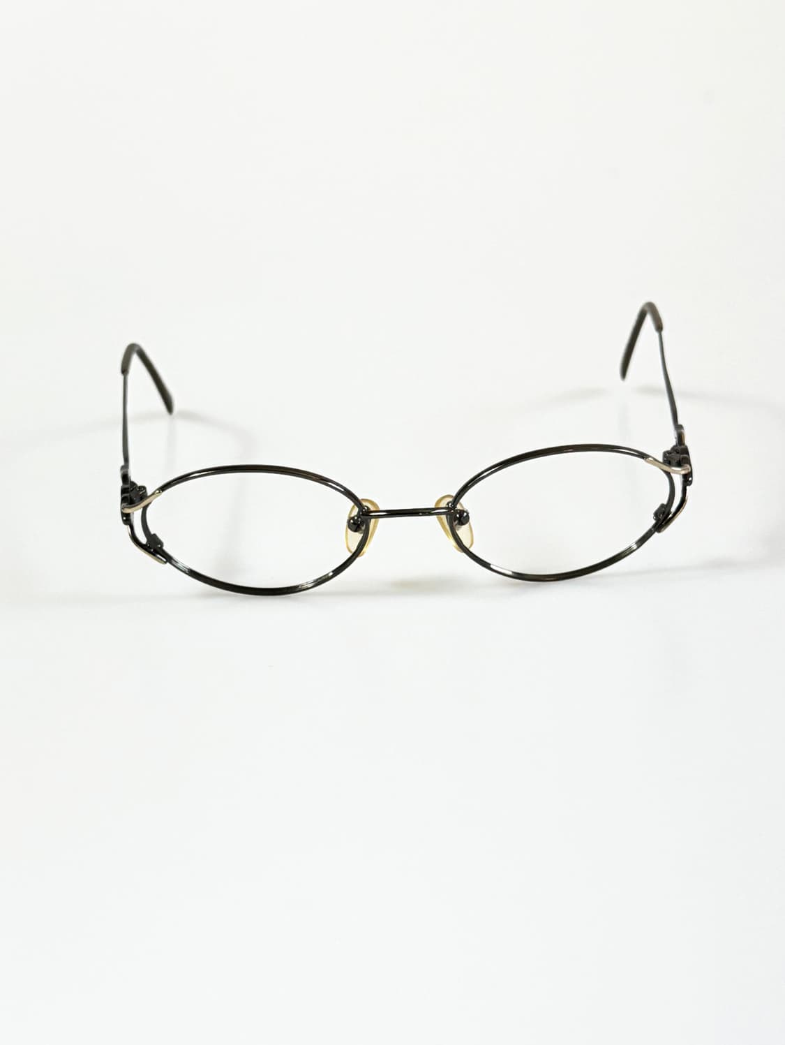 90s LUICHEL 건메탈 슬림 오벌 프레임 빈티지 안경 상품이미지1