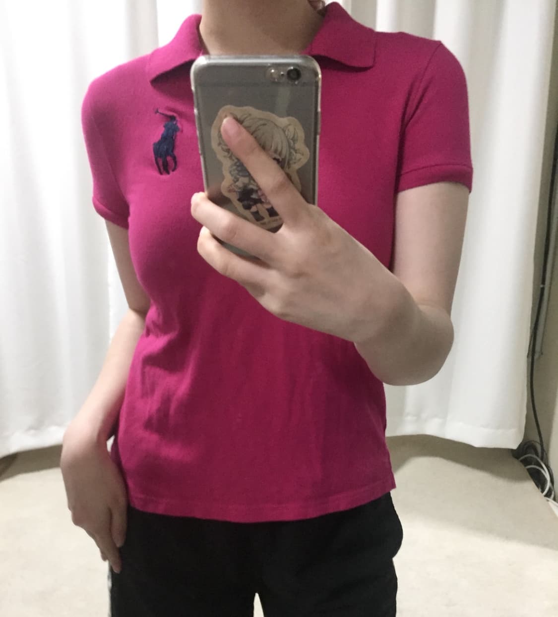 폴로 랄프로렌 핫핑크 카라 PK 반팔 티셔츠 상품이미지1