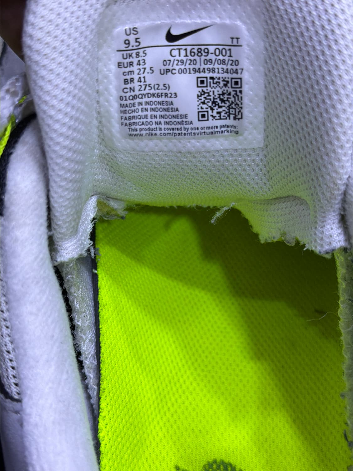 나이키 에어맥스 95 형광 네온 빅버블 275 상품이미지8