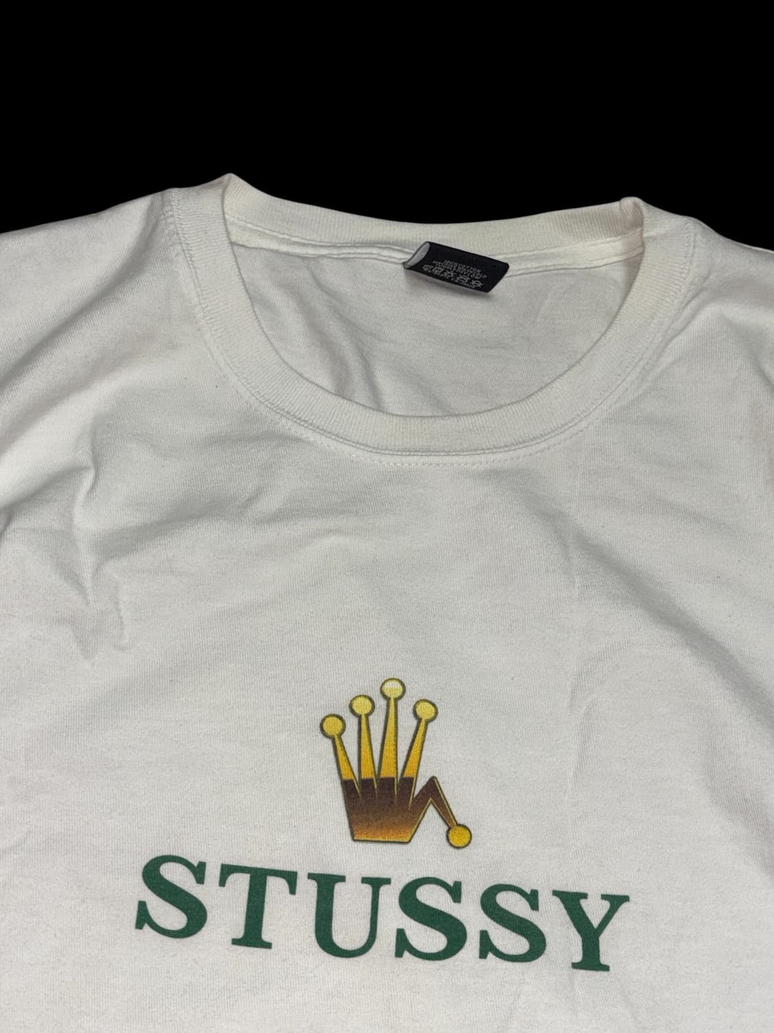 스투시 크라운 화이트 티셔츠 (롤렉스 느낌) 상품이미지4