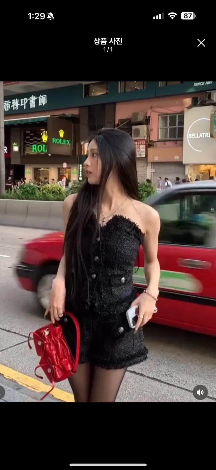 카키포인트 블랙 트위드 세트 투피스 셋업 상품이미지2