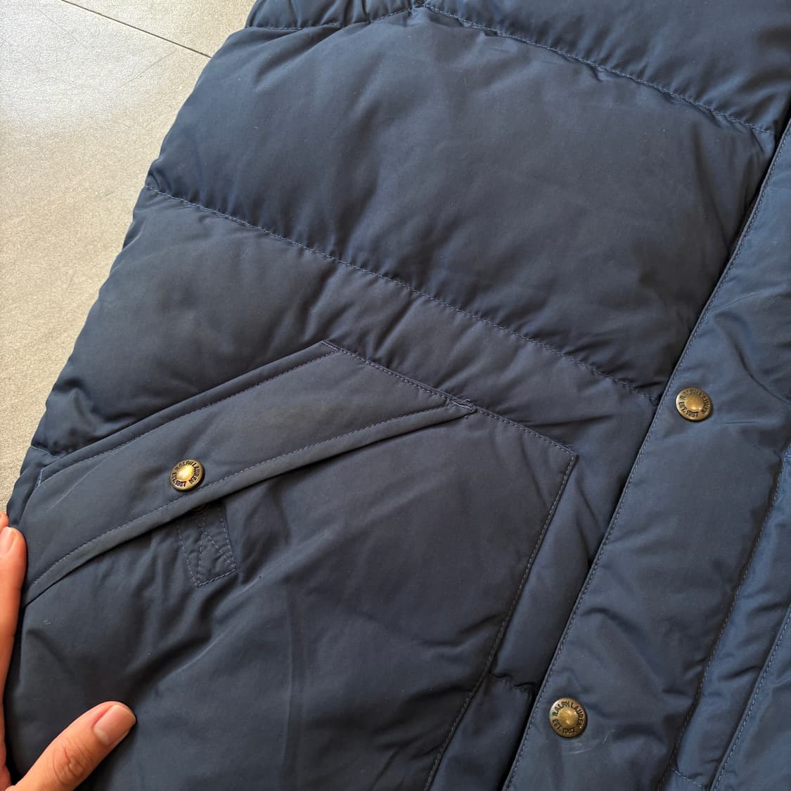 폴로 정품 네이비 덕다운 푸퍼 패딩 조끼 상품이미지6