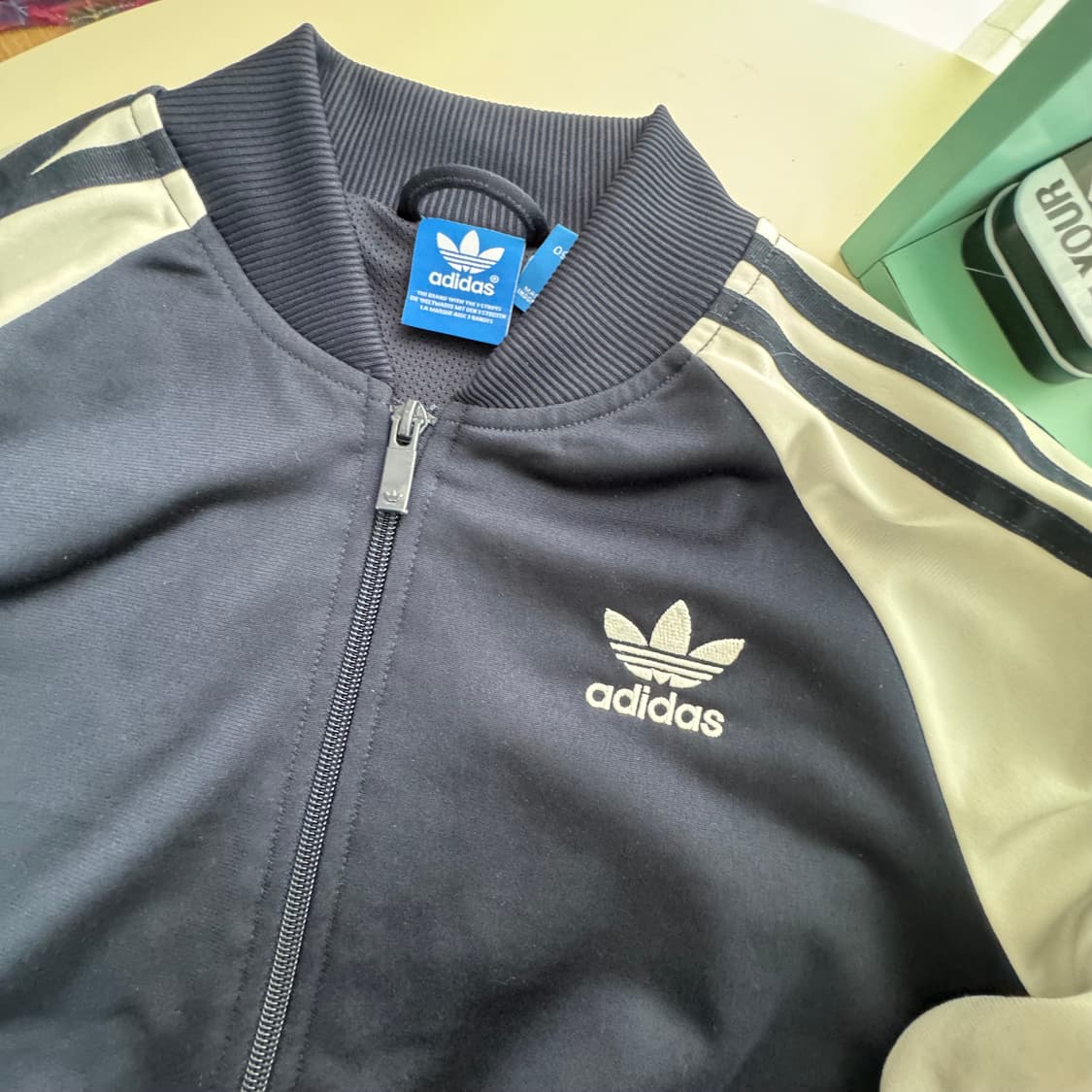 아디다스 네이비 아이보리 삼선 져지 여성 90사이즈 상품이미지8