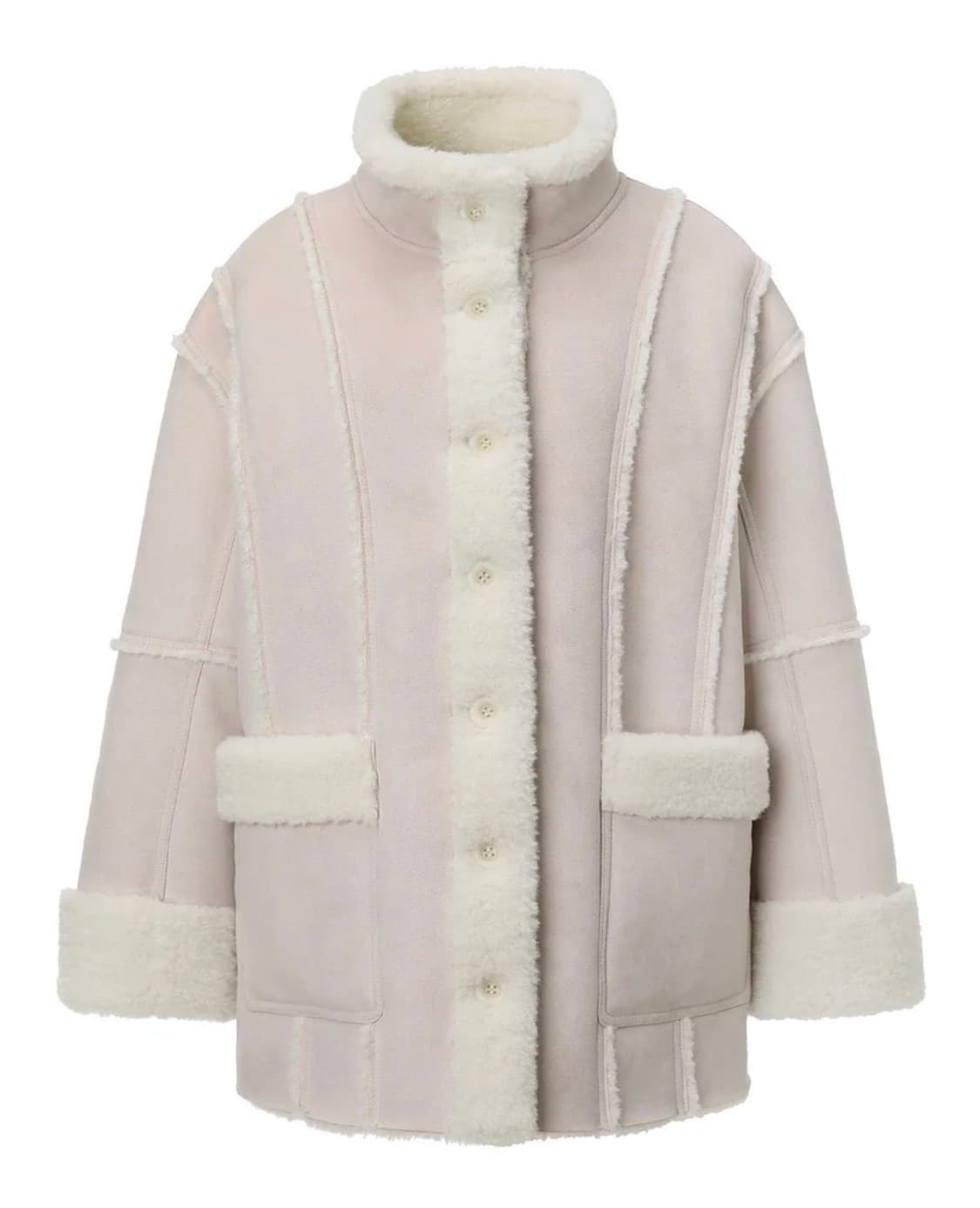 쓰리타임즈 엔젤릭 퍼 자켓 무스탕 핑크 상품이미지1