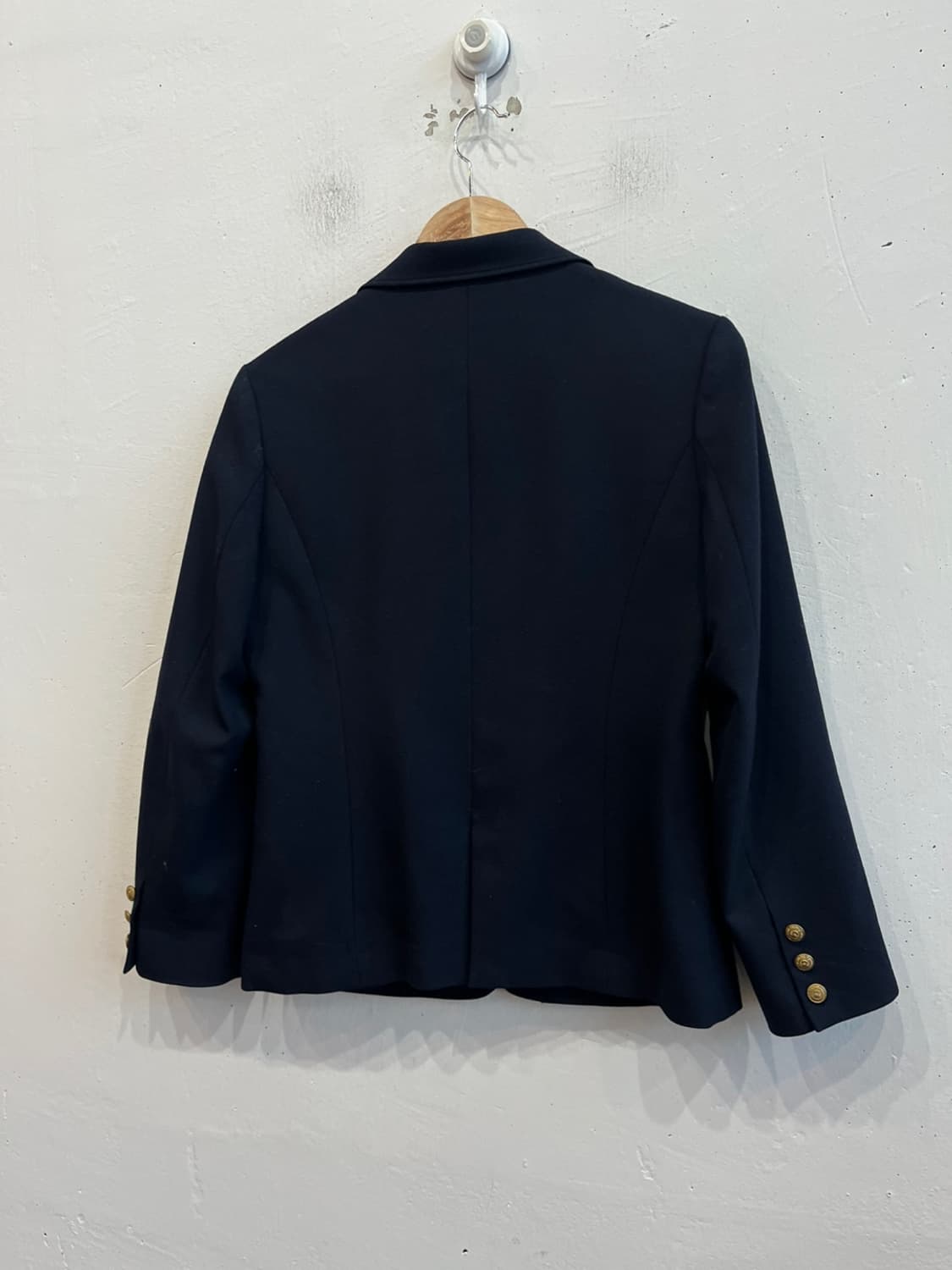 베네통 금장 네이비 블레이저 자켓 우먼즈 Made in JAPAN 상품이미지3